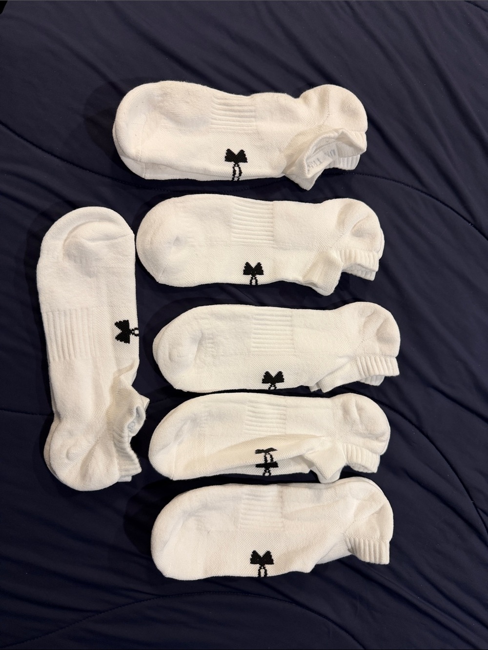 Under Armour White No-Show Athletic Socks - Pack of 6